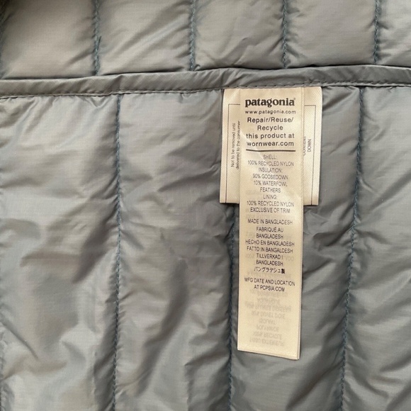 Patagonia Down Sweater Jacket Wavy Blue Mens Regular Fit YKK Zip XL - Picture 3 of 11